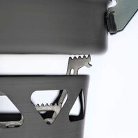 PrimeTech Stove Set II -kaasukeitin 2 × 1,3 litraa, harmaa