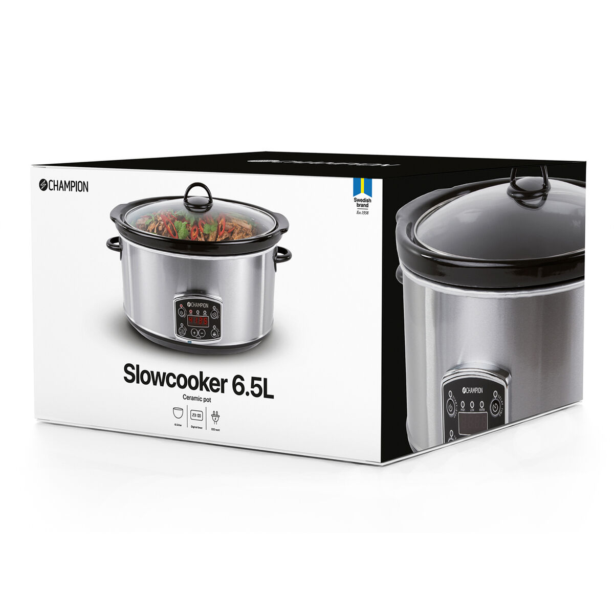 Slowcooker, 6,5 liter