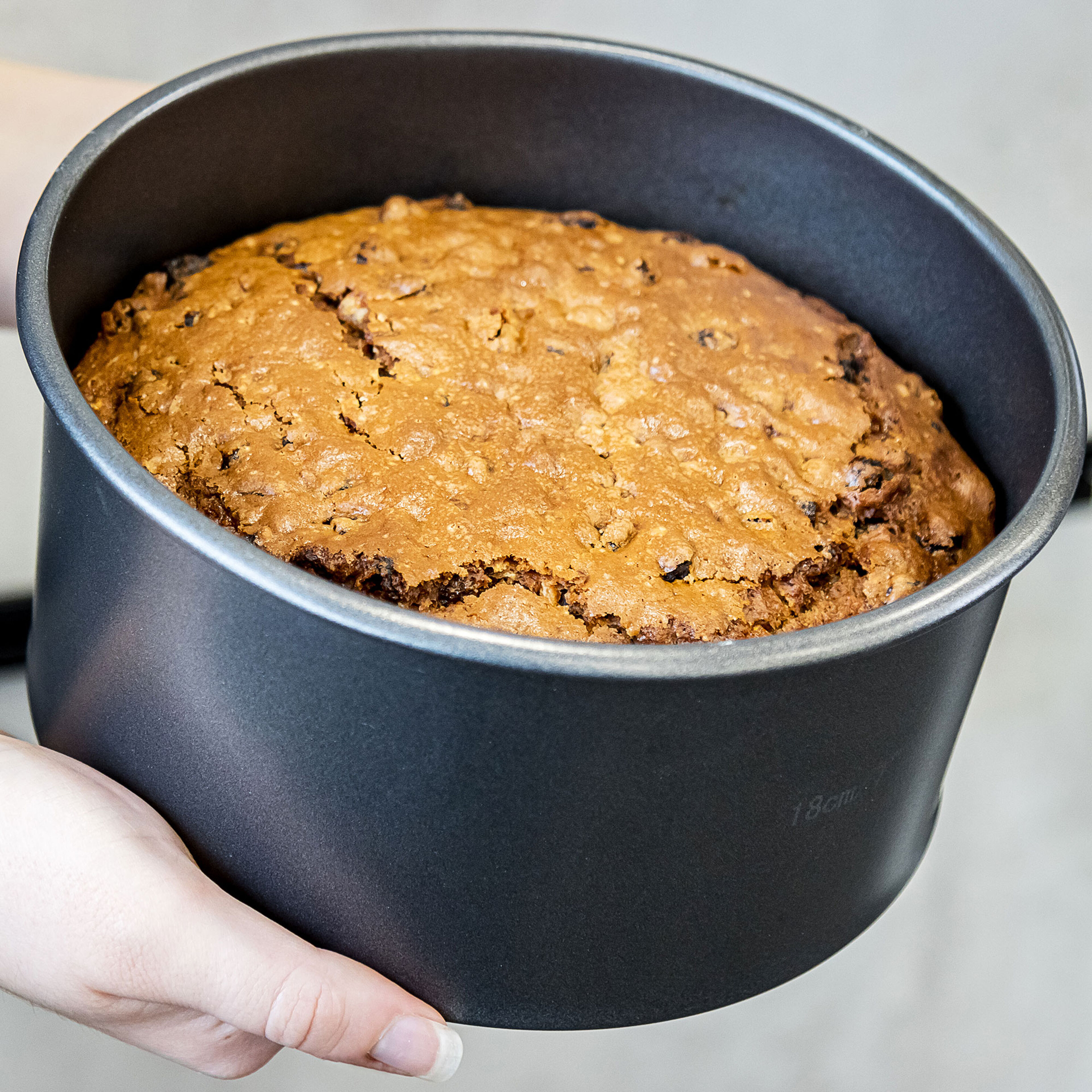 Rund Bakform löstagbar Botten Non-stick D: 18 cm H: 7 cm