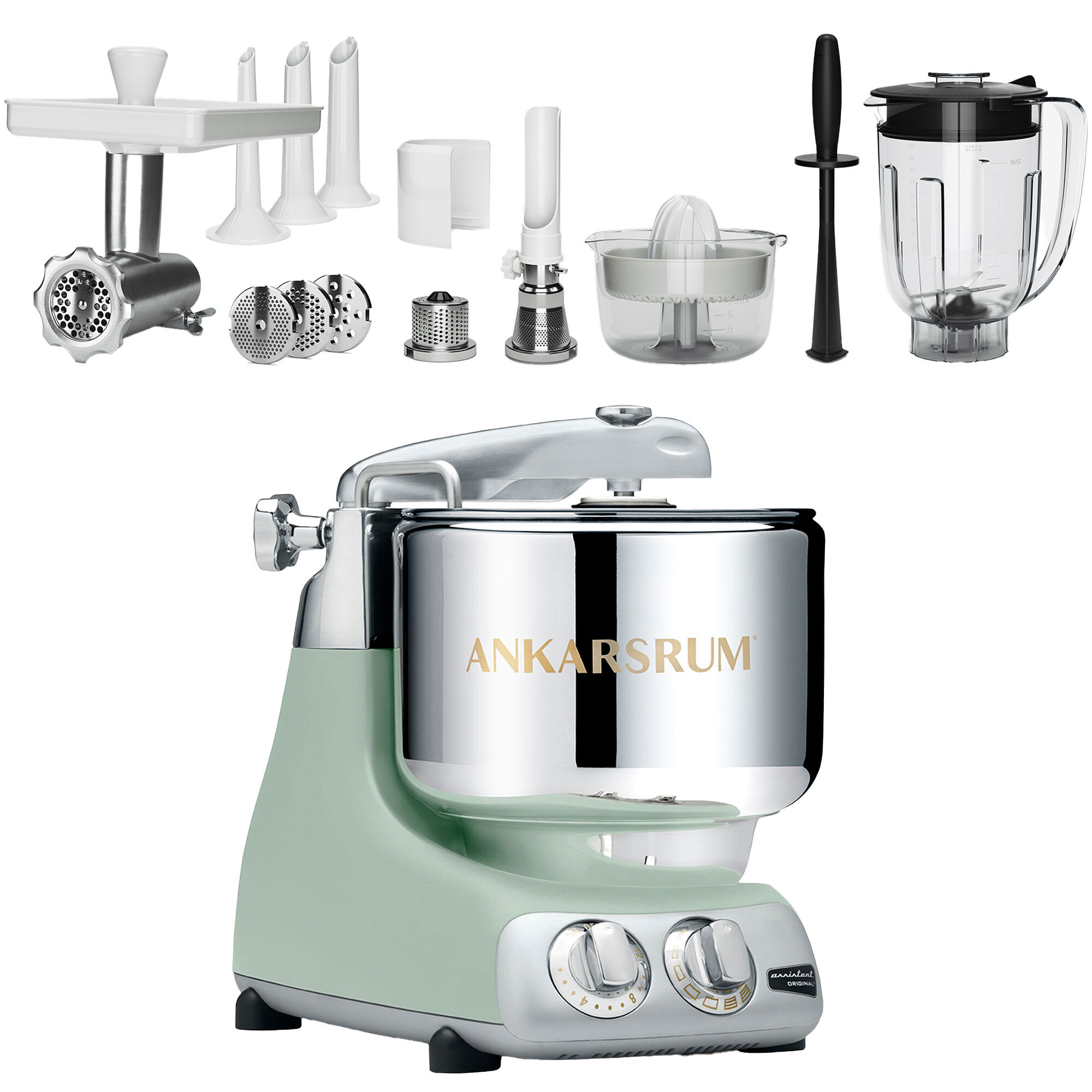 Ankarsrum Assistent Original Nordic Sage + Deluxepakke