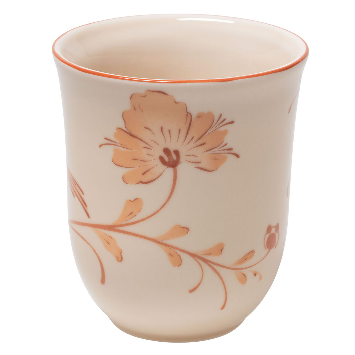 Fågel termosmugg 0,3 liter + fat 10 cm, karamell