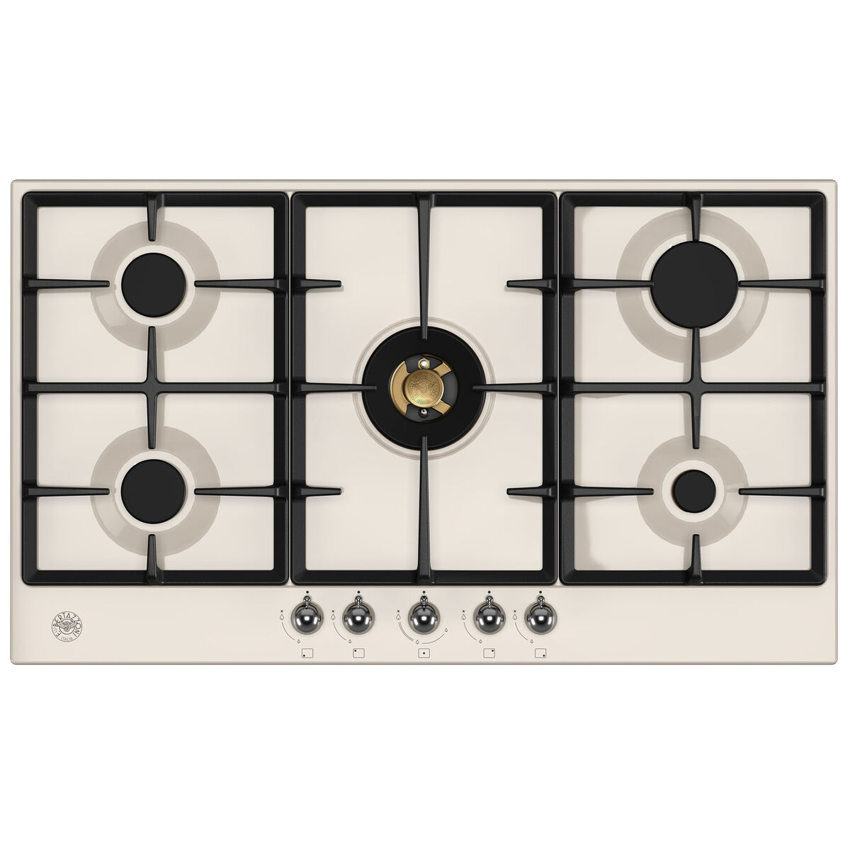 P905CHER Heritage Gaskomfur 90 cm, Hvid / Krom