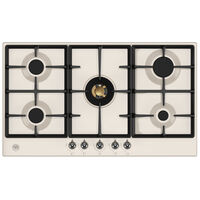P905CHER Heritage Gaskomfur 90 cm, Hvid / Krom