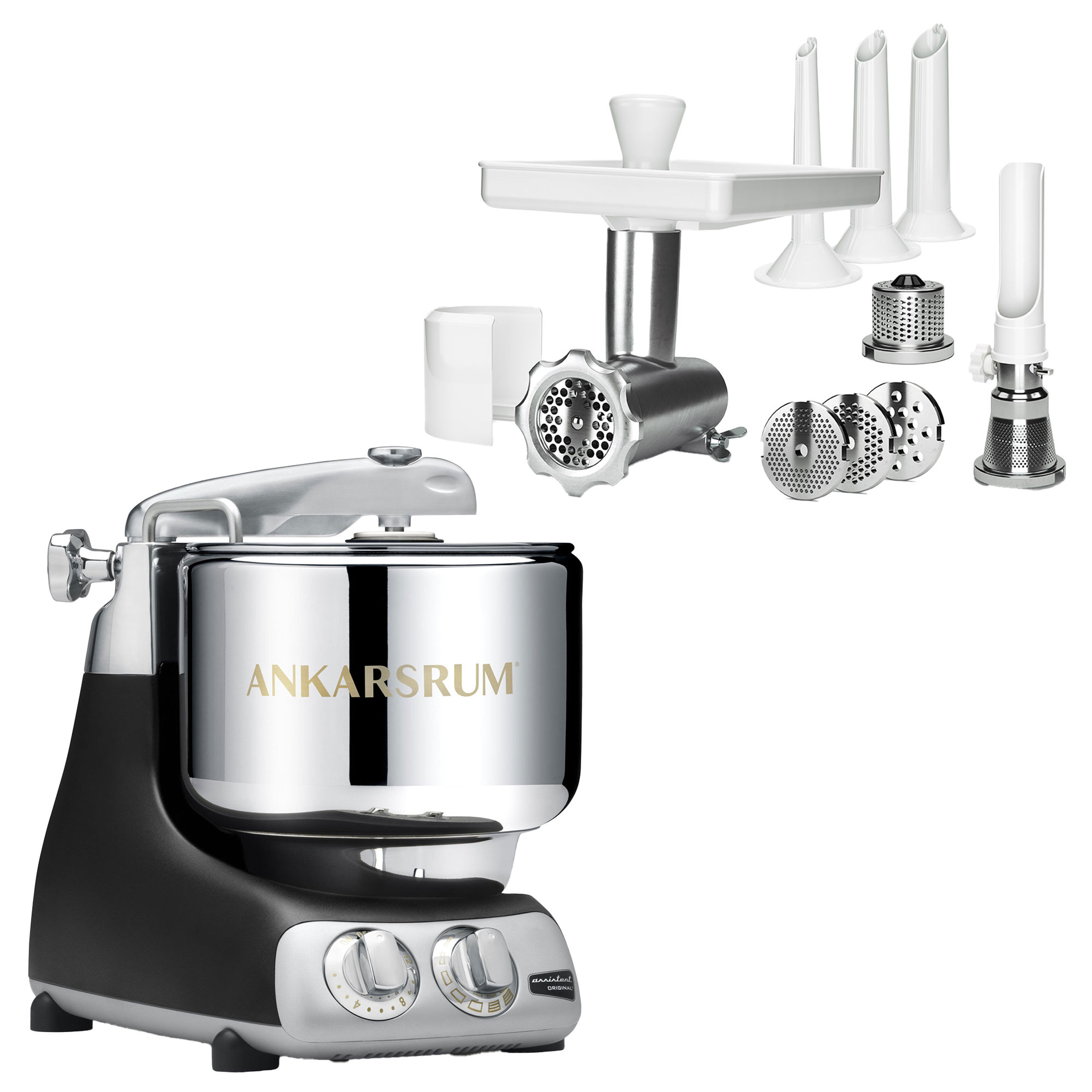 Assistent AKM 6230 røremaskine + komplet kødhakker, sort