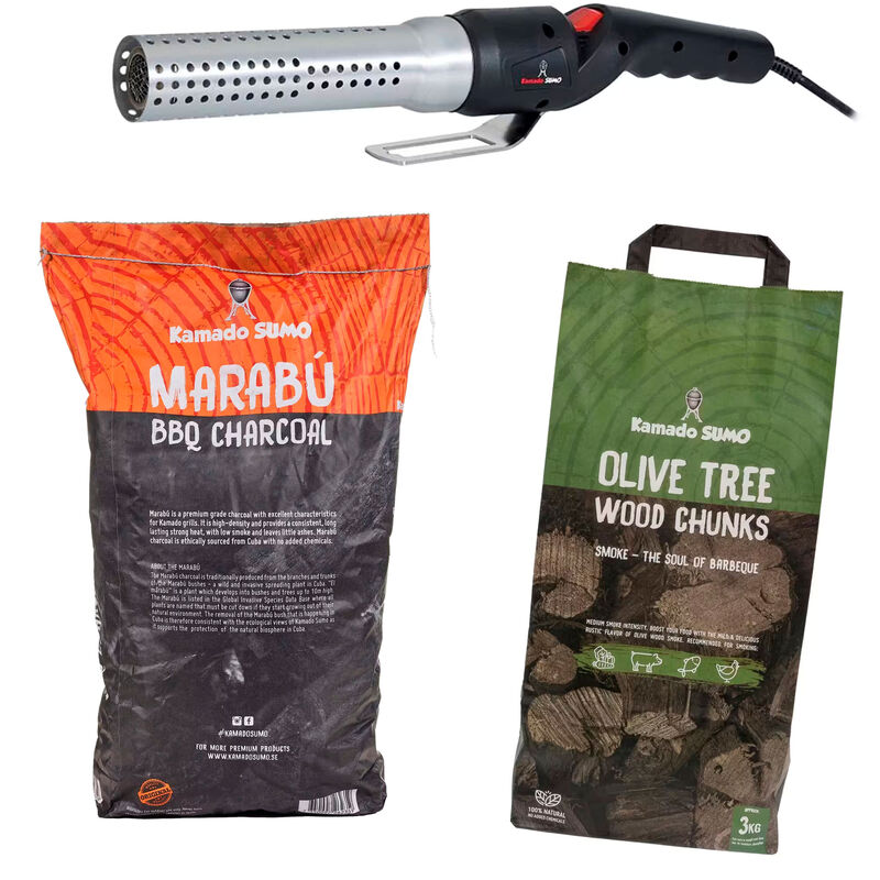 Startpaket: kol, rökved & grillstartare