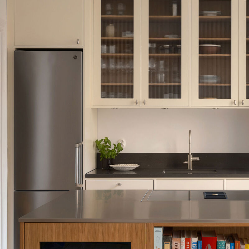 RBM60F5FXNCM Master kjøleskap/fryser frittstående 201 cm, rustfri