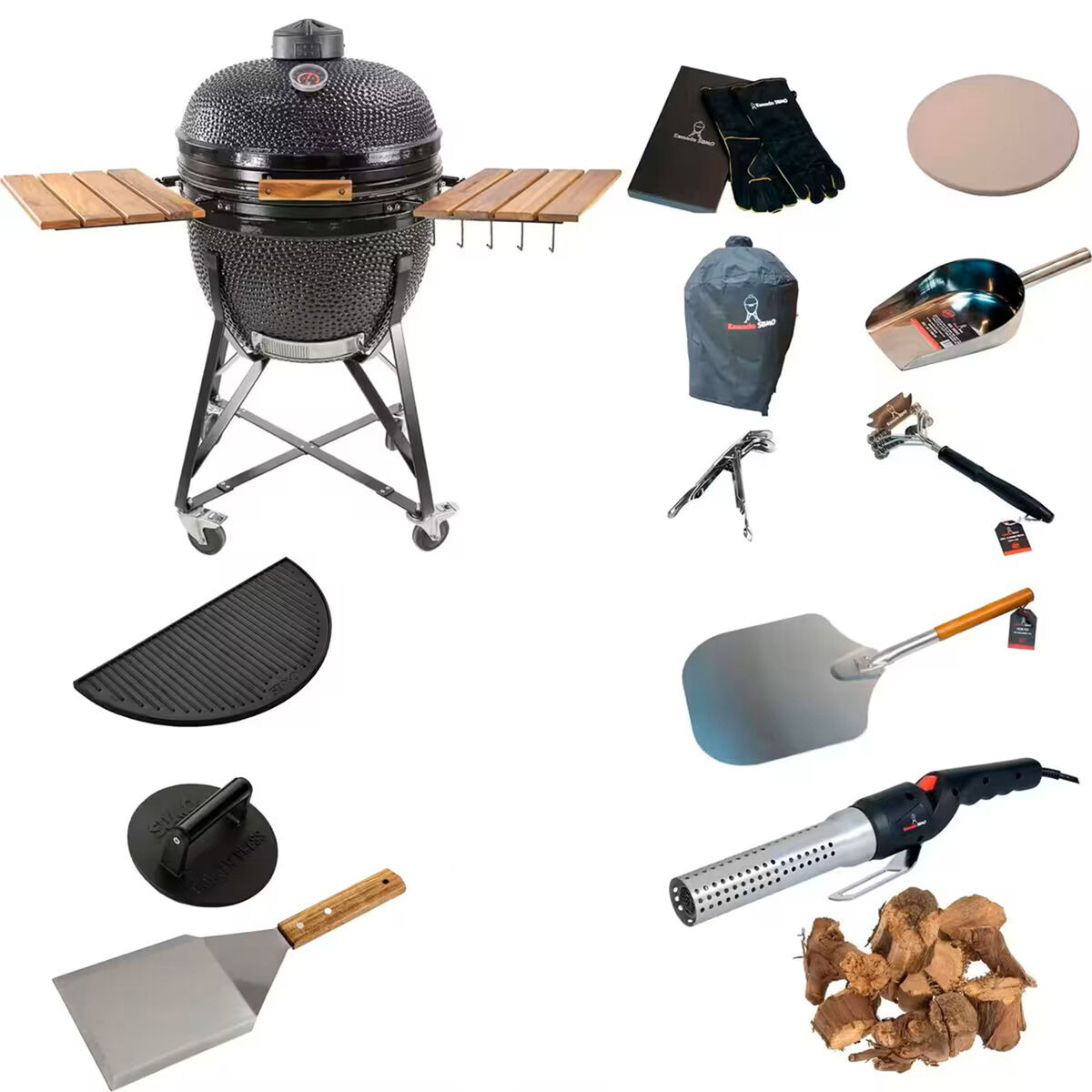 stora grillpaket, svart