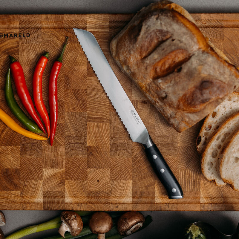 Brødkniv 23 cm, svart