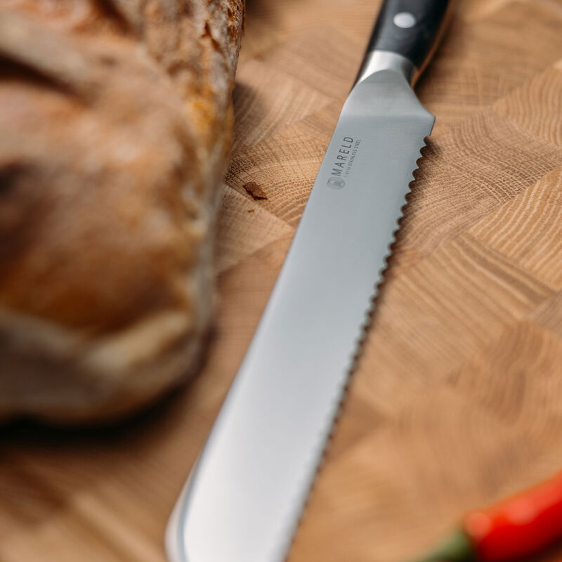 Brødkniv 23 cm, svart