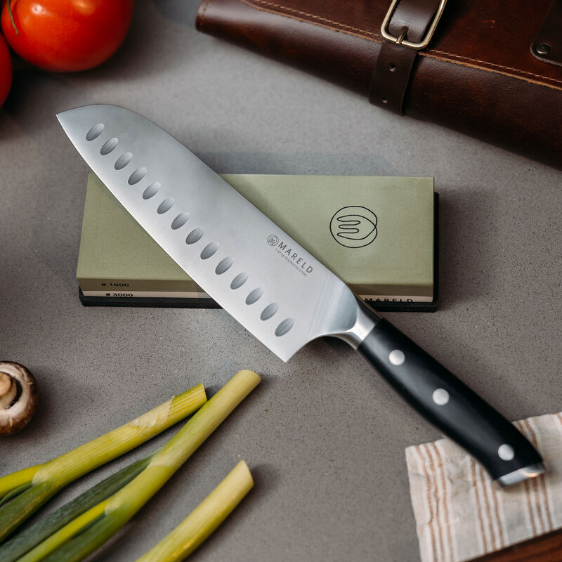 Santokukniv 18 cm, sort