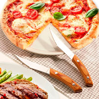 Napoli pizza- och steakknivar 4 st, ljust trä