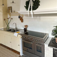 HER95I2EXC Heritage induksjonskomfyr med dobbeltovn 90 cm, 5 soner, rustfritt stål