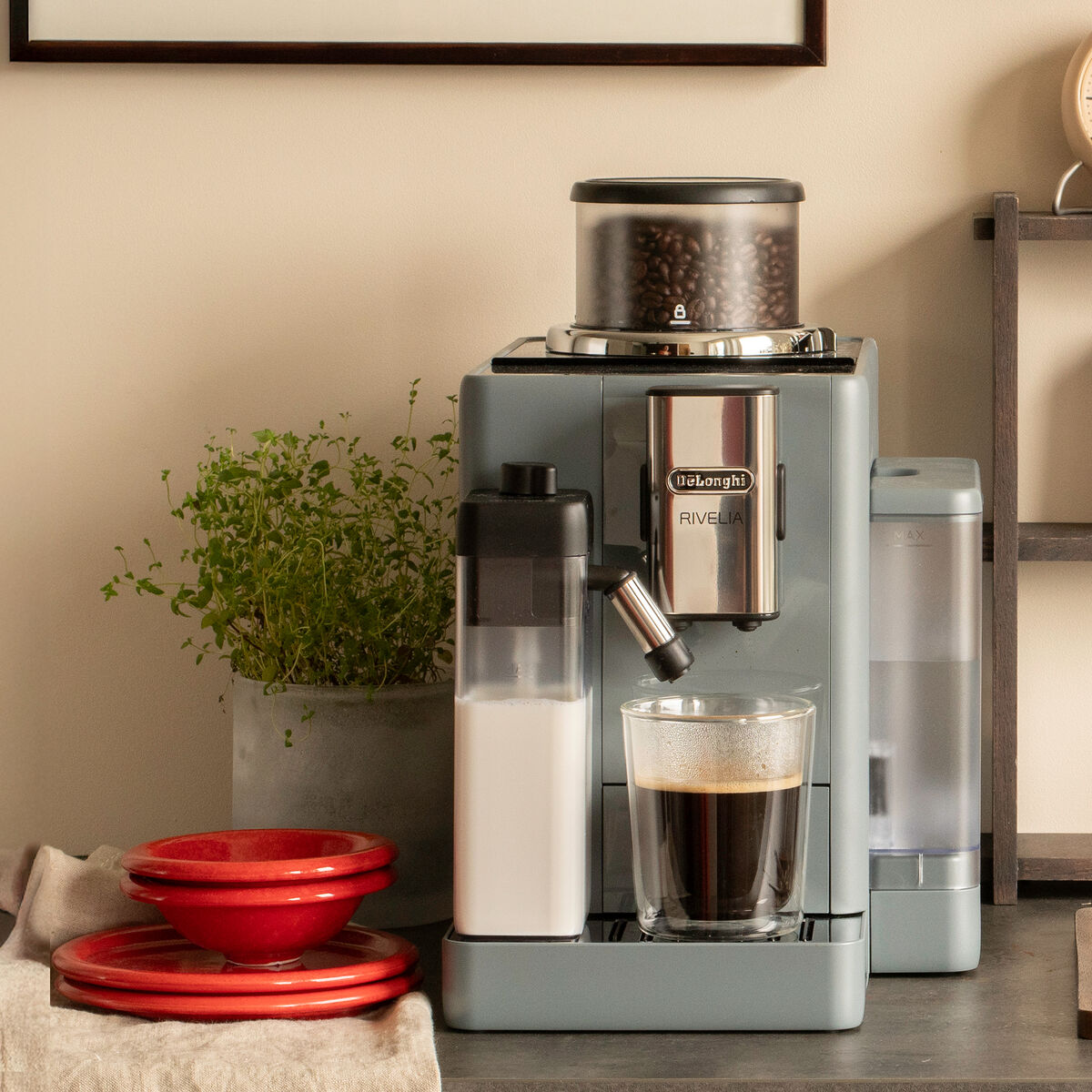 Delonghi Rivelia EXAM440.55.G Täysautomaattinen kahvinkeitin, harmaa