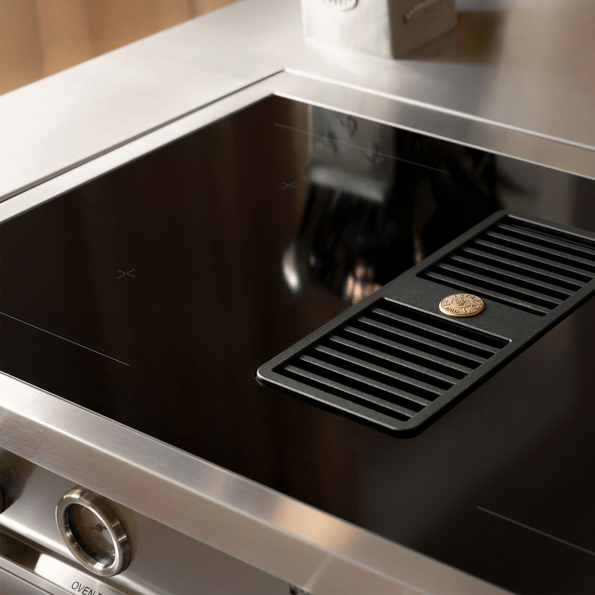 Bertazzoni MASCH94I1EXT Master induktionsspis med integrerad fläkt, rostfritt stål