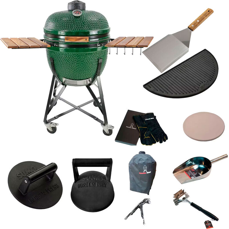 Kamado Sumo Maxi Grønn med smashpakke