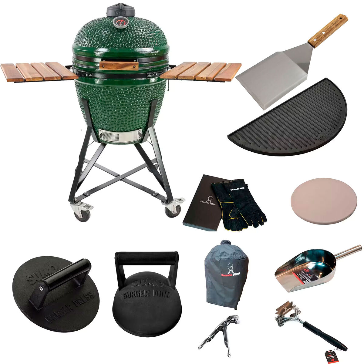 Kamado Sumo Midi Grønn med smashpakke