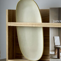 Villa Collection Shoku serveringsfad 34x18 cm, soft beige