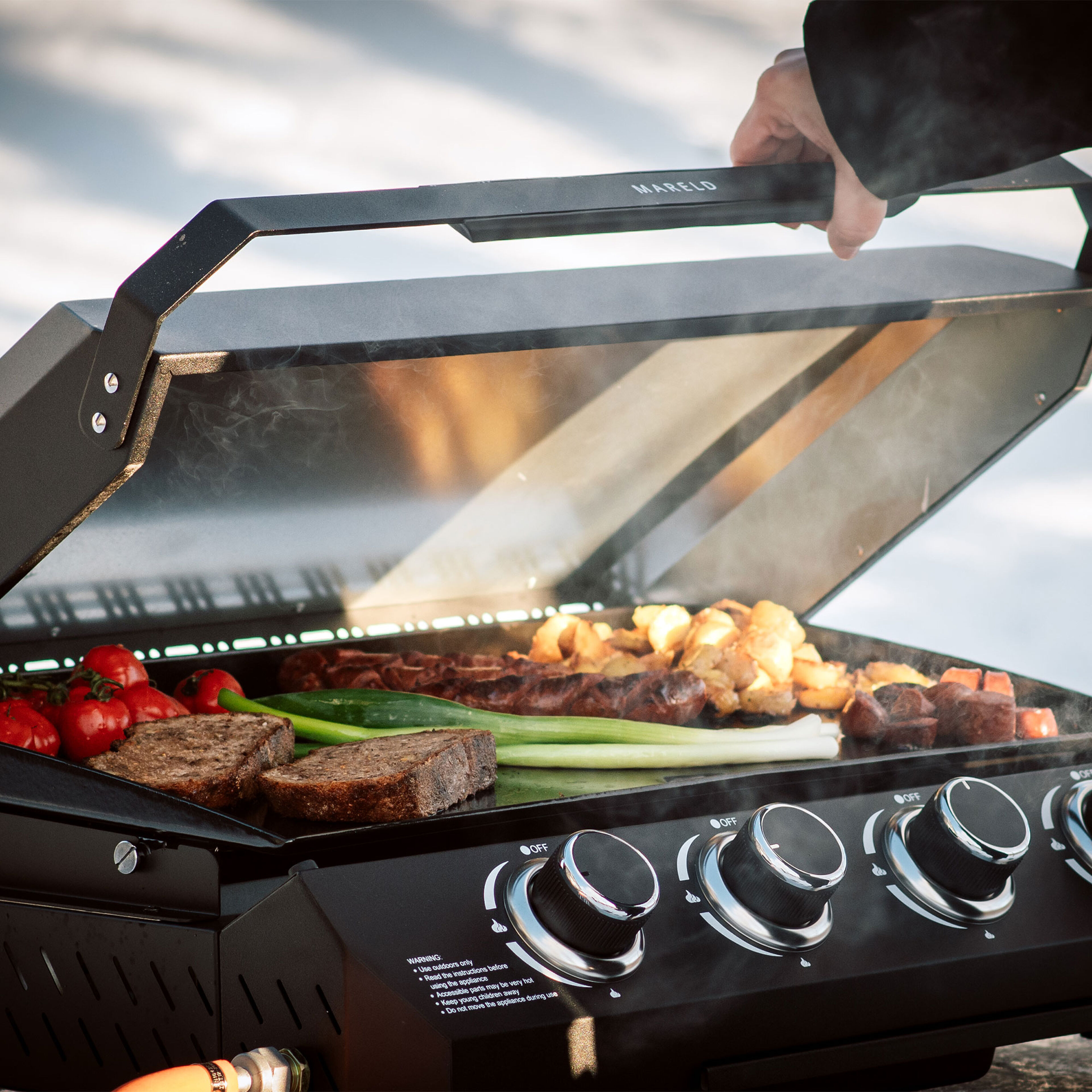 Stekbord 4 brännare, 59 cm