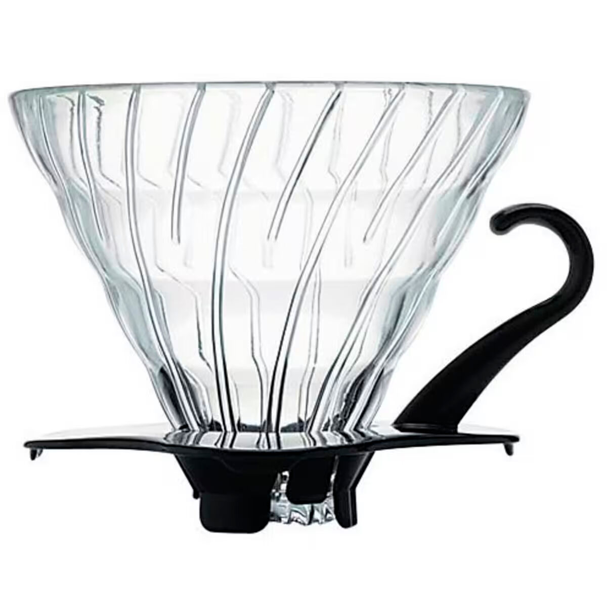 2 Cup Dripper V60 Glas med svart handtag