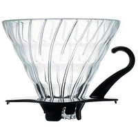 2 Cup Dripper V60 Glas med svart handtag