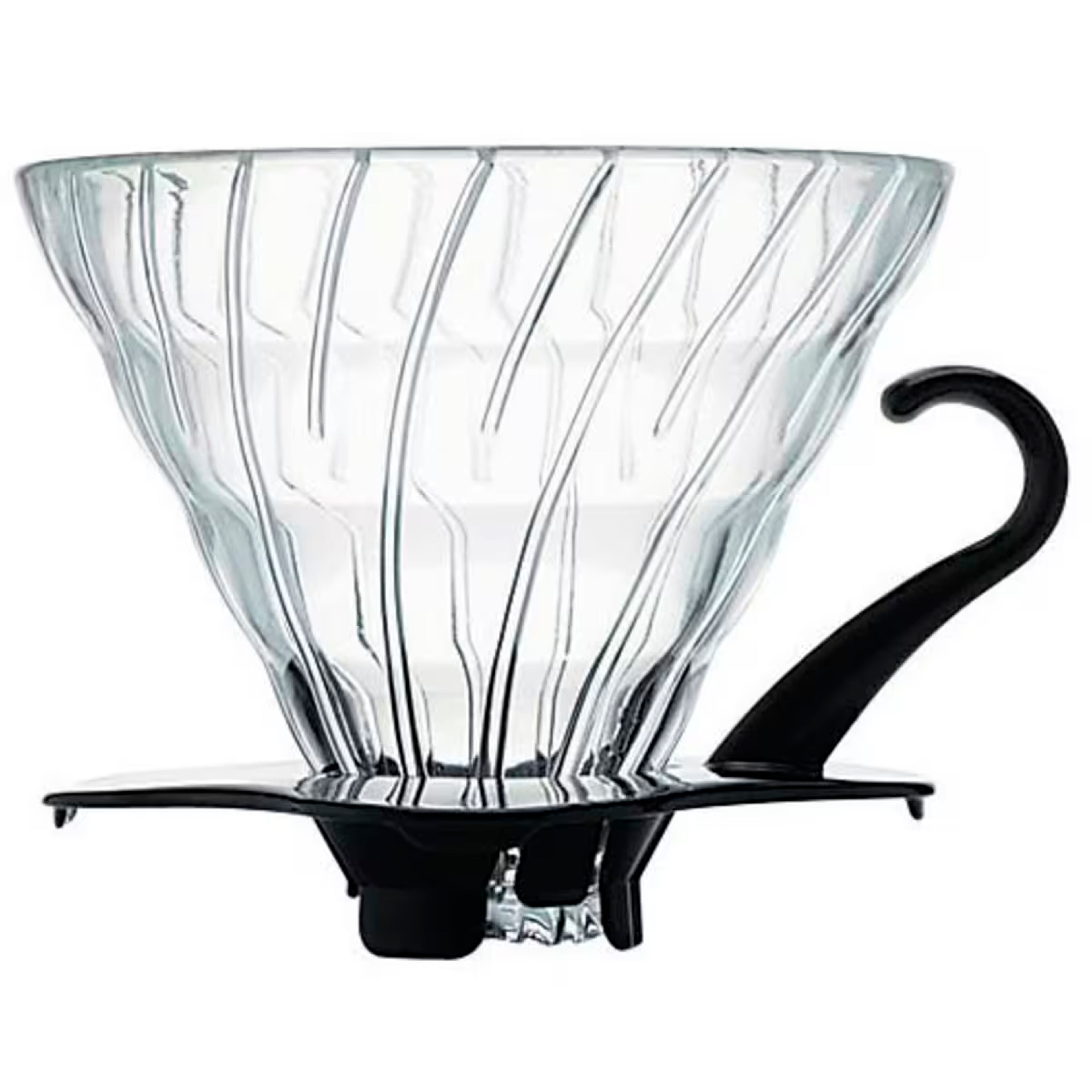 2 Cup Dripper V60 Glas med svart handtag