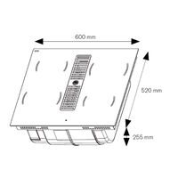 P604ICH30NP Induksjonstopp med integrert ventilator 60 cm, 4 soner