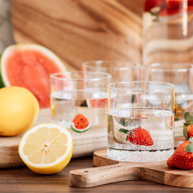 Tumbler-lasi 4 kpl, hedelmäteema