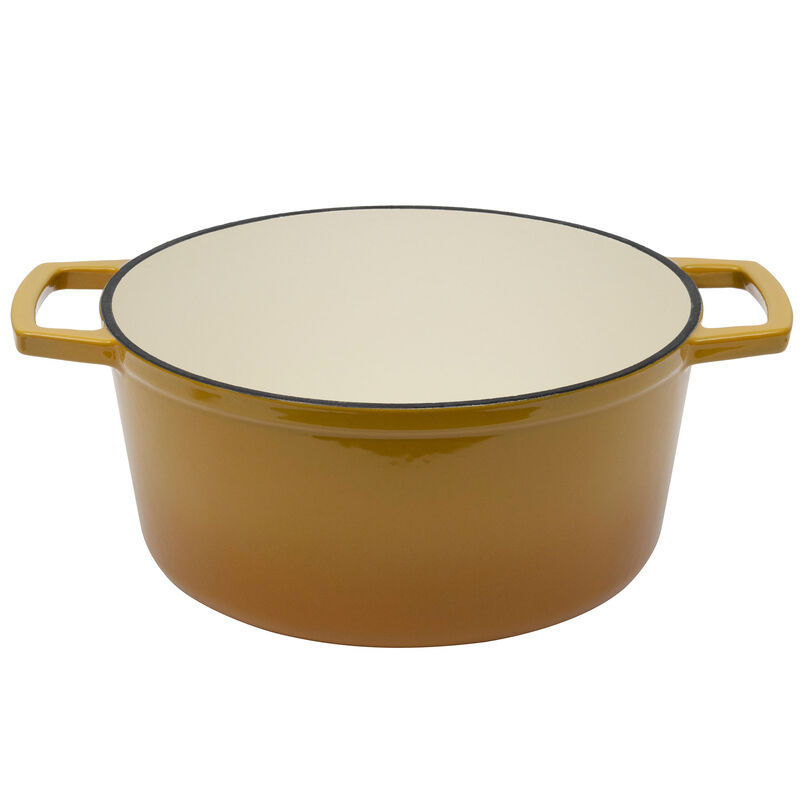 Gryde i støbejern 5 liter, gul