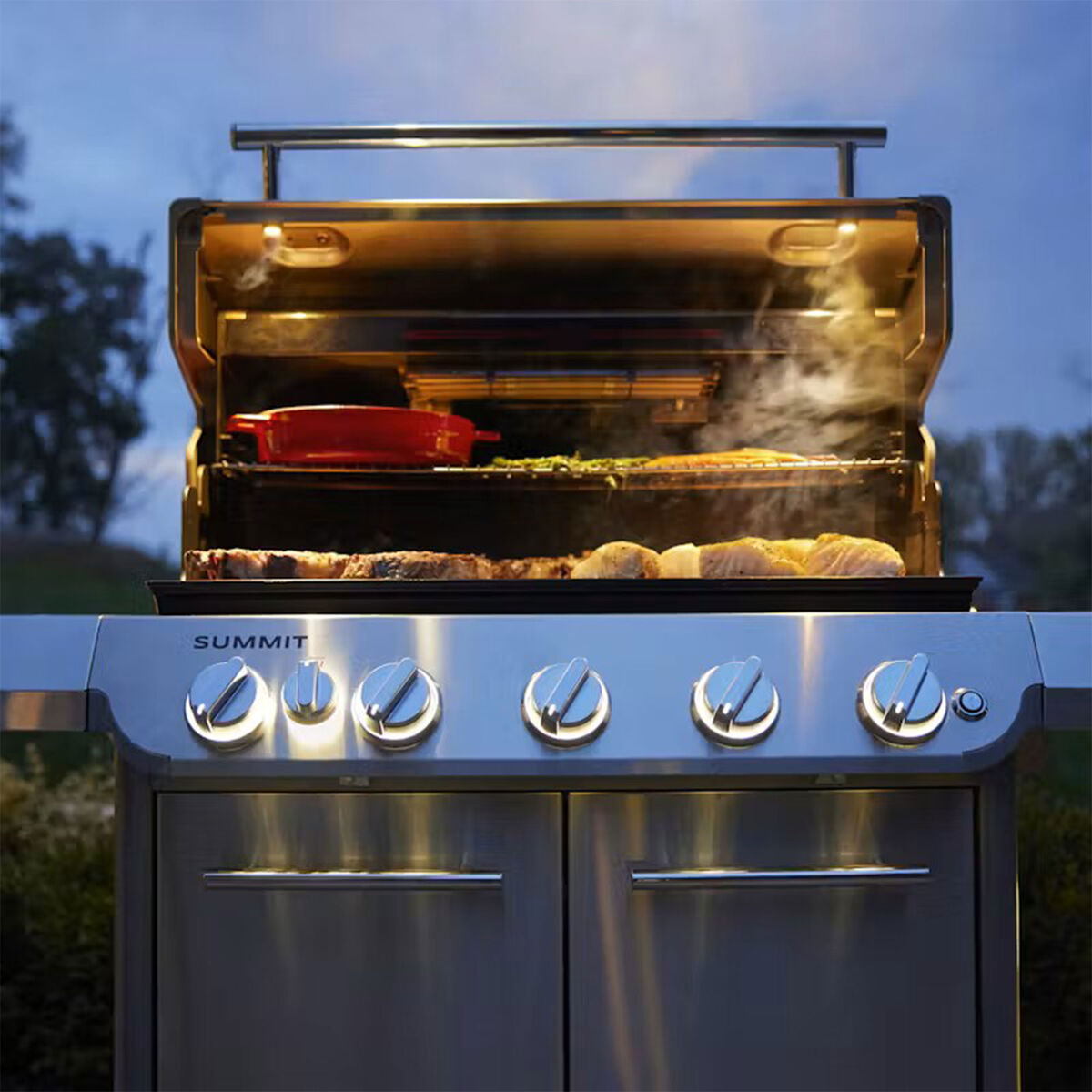 Summit FS38 S gasolgrill, rostfritt stål