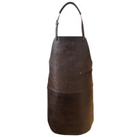 Läderförkläde XL, brun