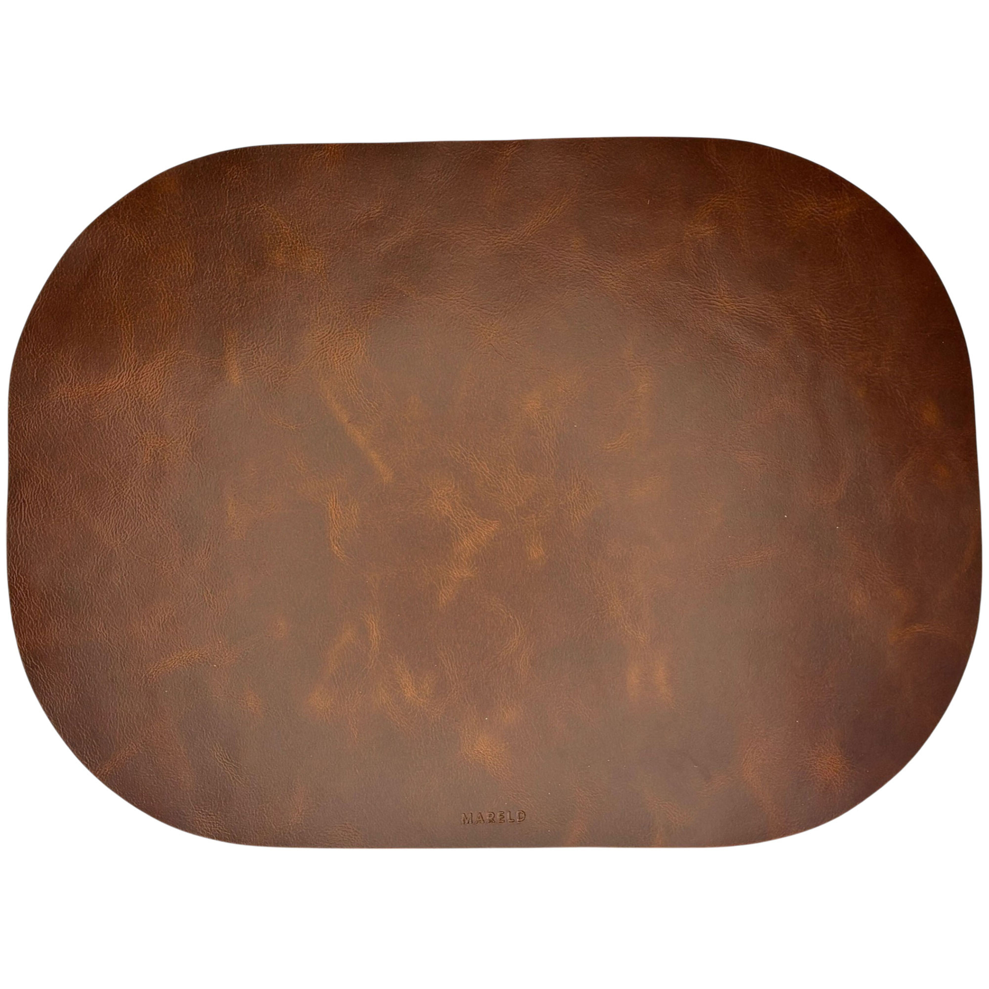 Bordstablett läder 2-pack, brun