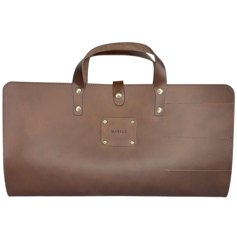 Knivväska med 6 fack läder, brun