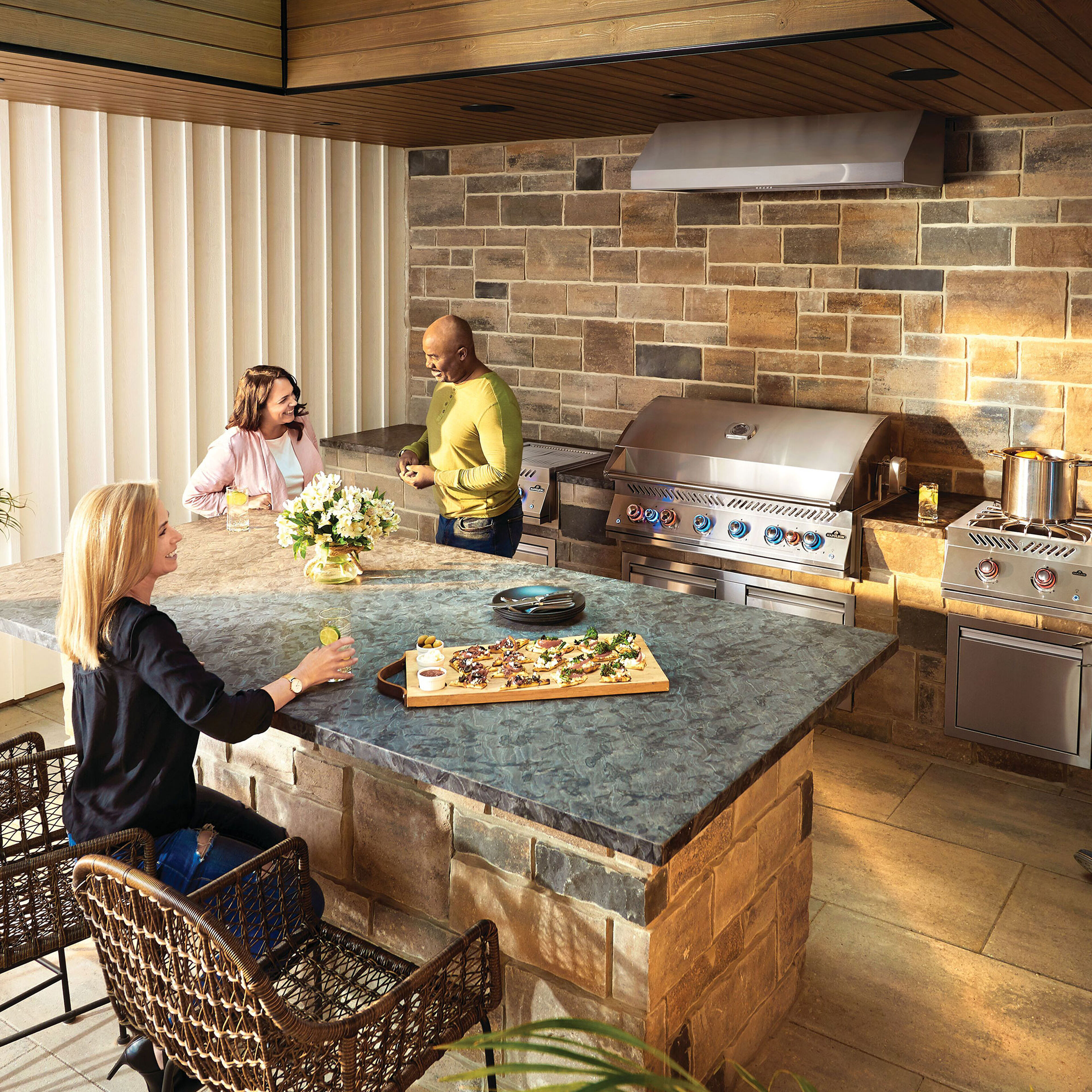 BIG44-1 Inbyggnadsgrill, rostfritt stål