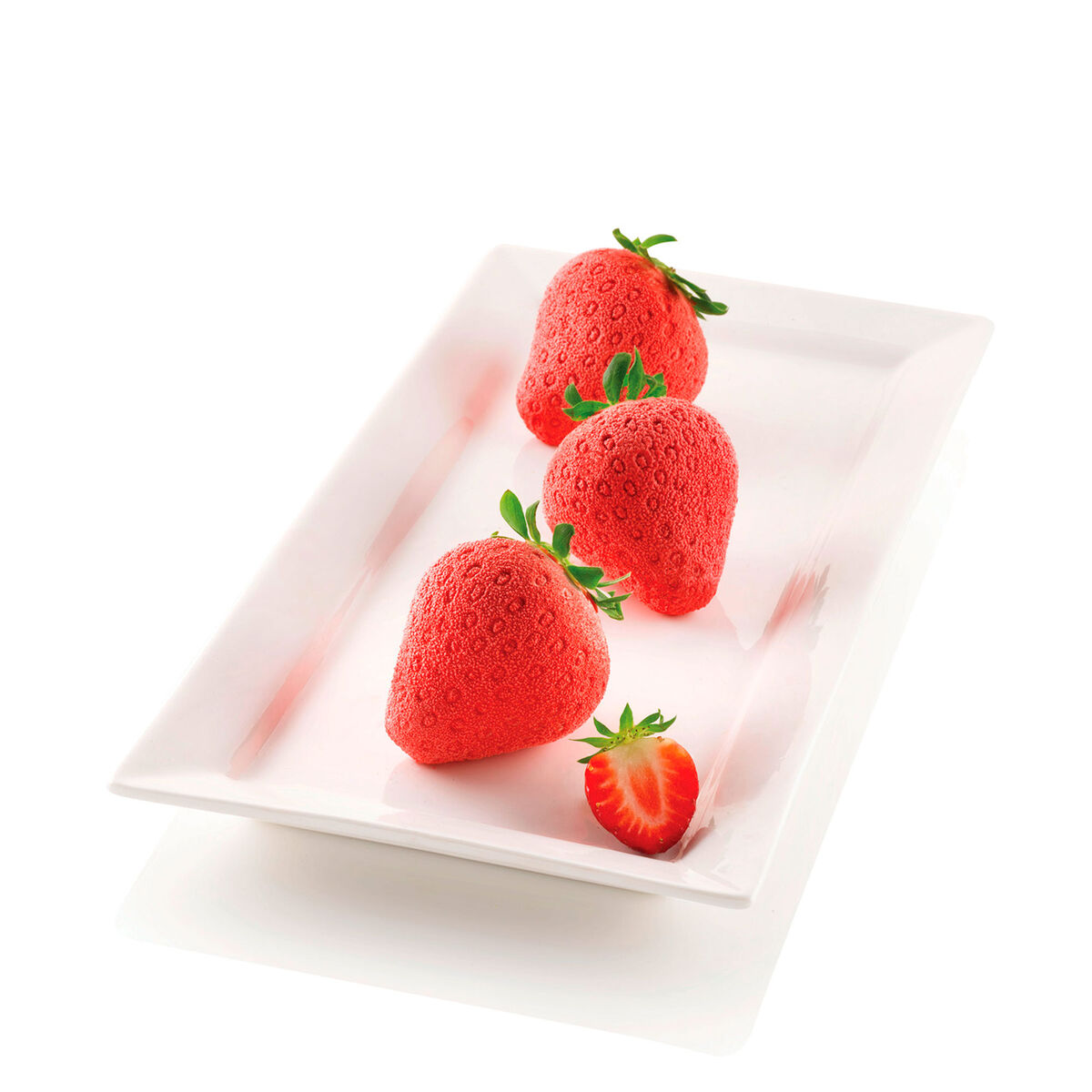 Fragole e Panna silikoneform, lysegrå