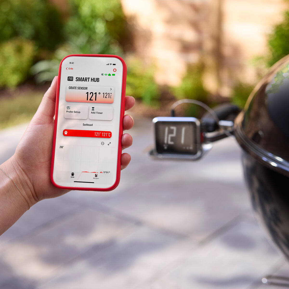 Weber Smart Hub Termometer Display med Mottagare