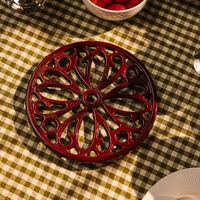 Mareld Gryteunderlag i støpejern 20 cm, glossy red