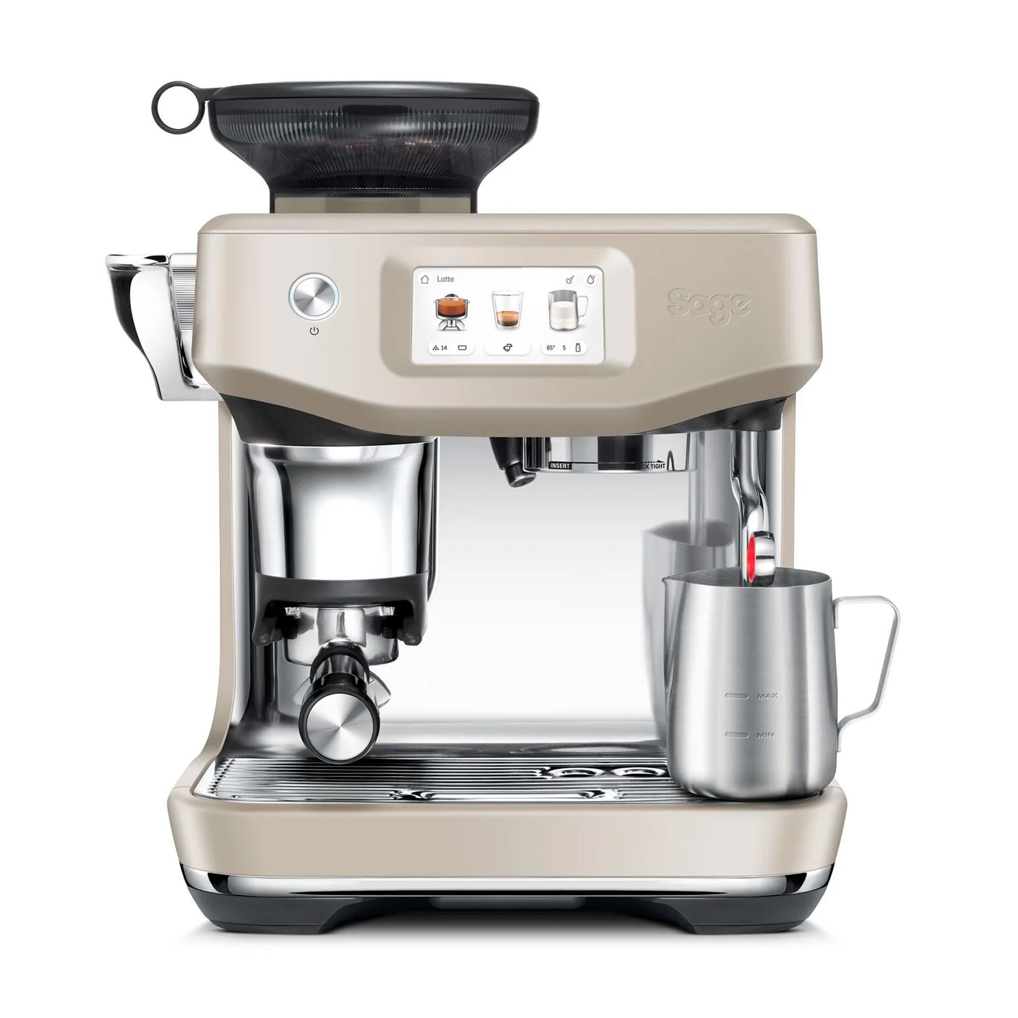 Sage SES882ALM Touch Impress espressomaskin, mandelnougat