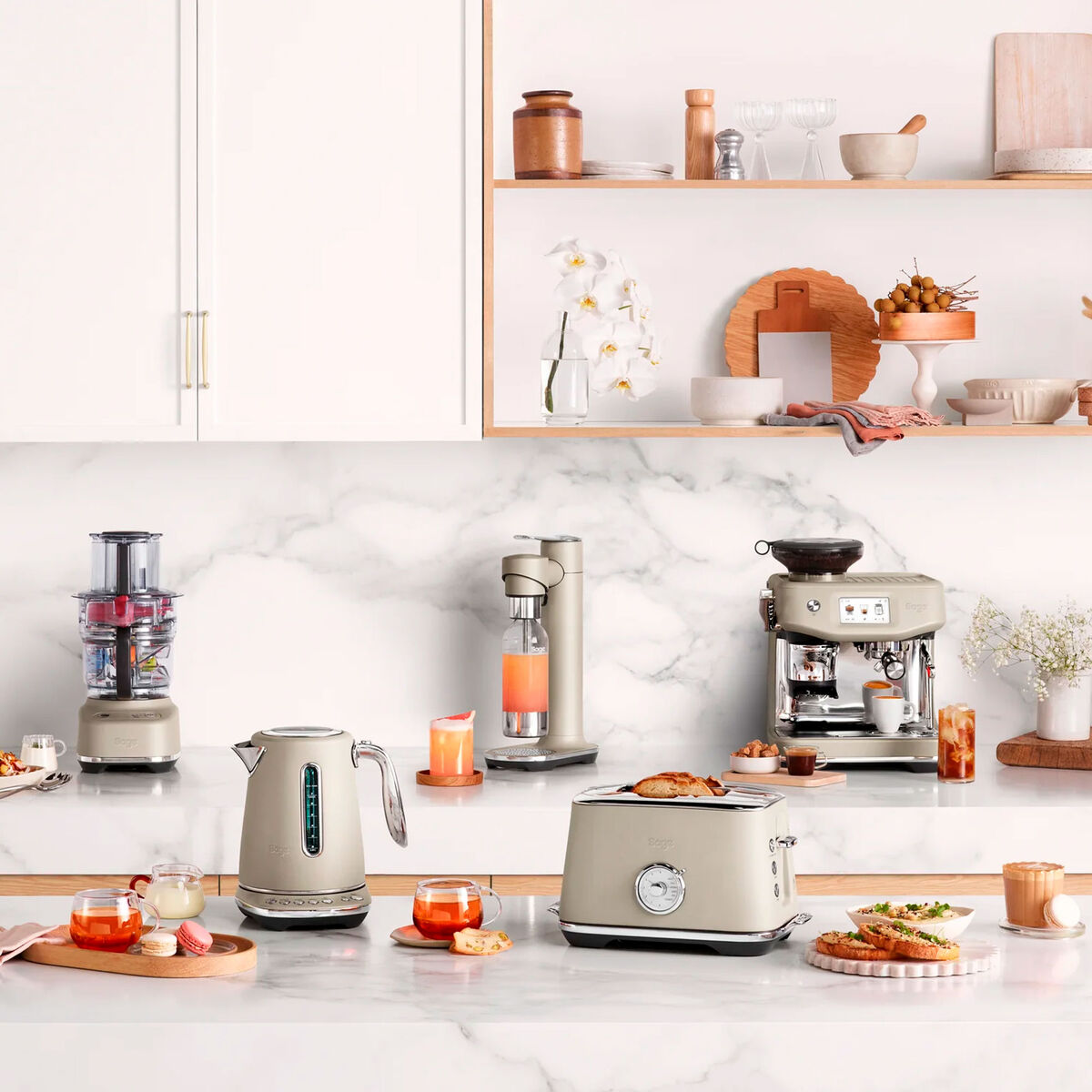 SES882ALM Touch Impress espressokeitin almond nougat