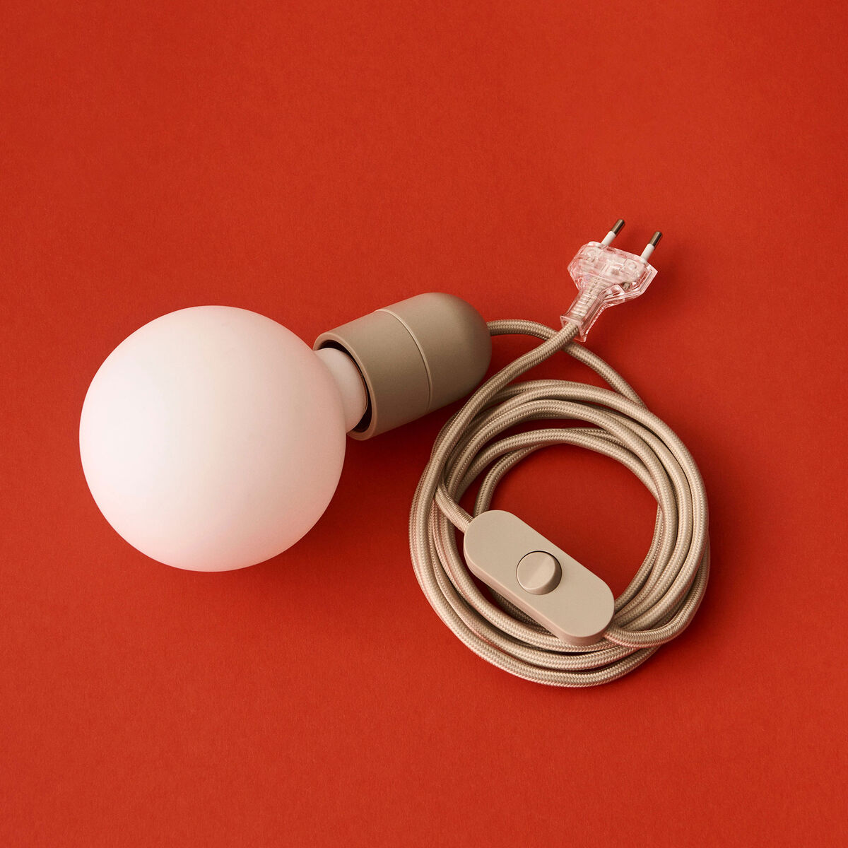Common sladdset för bordslampa 240 cm, betonggrå