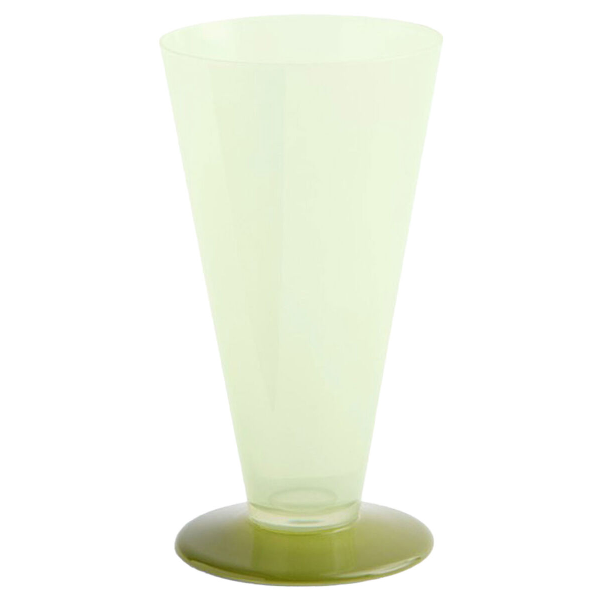 Conical vase small, lysegrønn/mørk lime