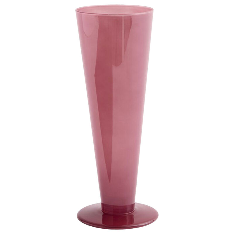 Conical medium vas, rosa/mörkröd