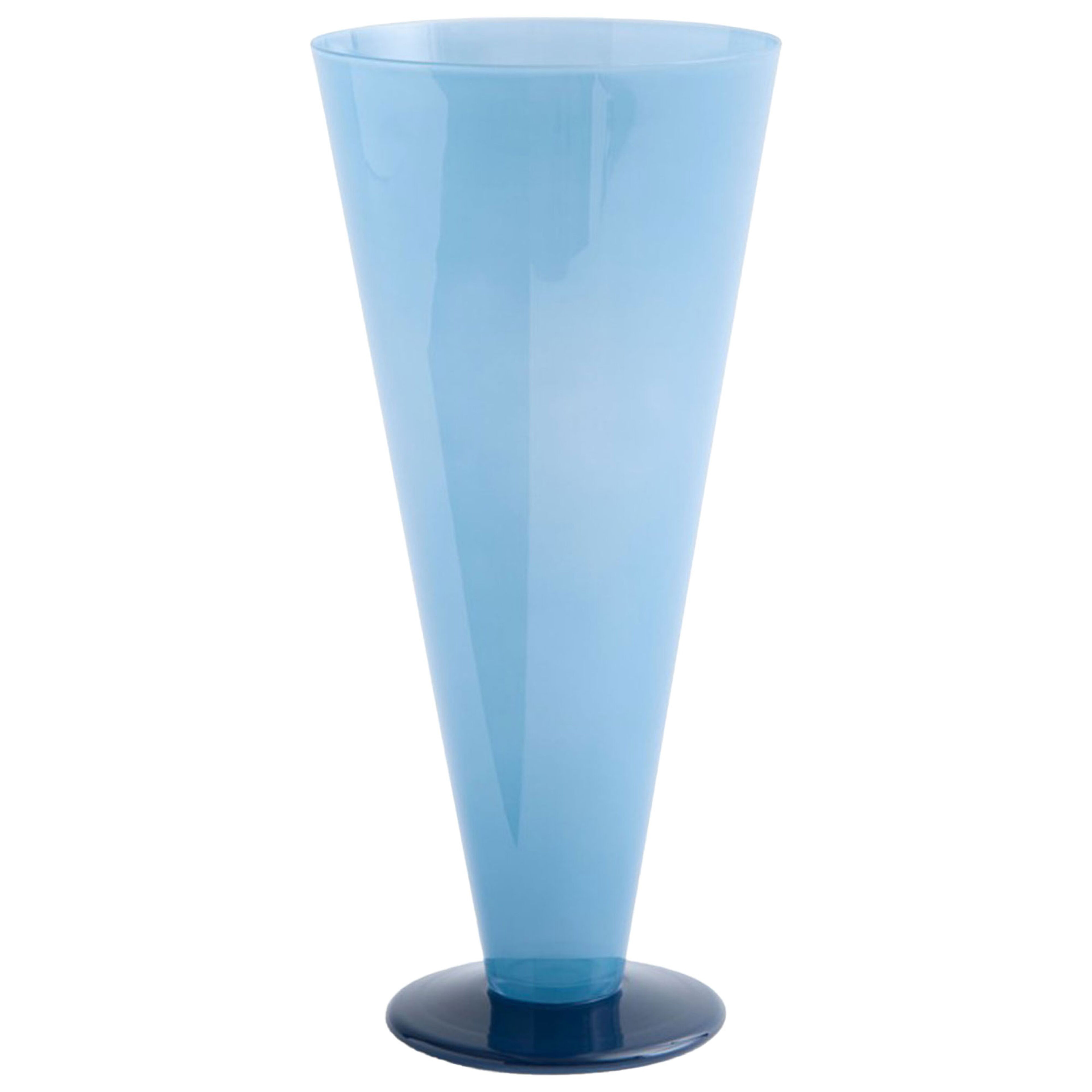 Conical large vas, petrolblå/mörkblå