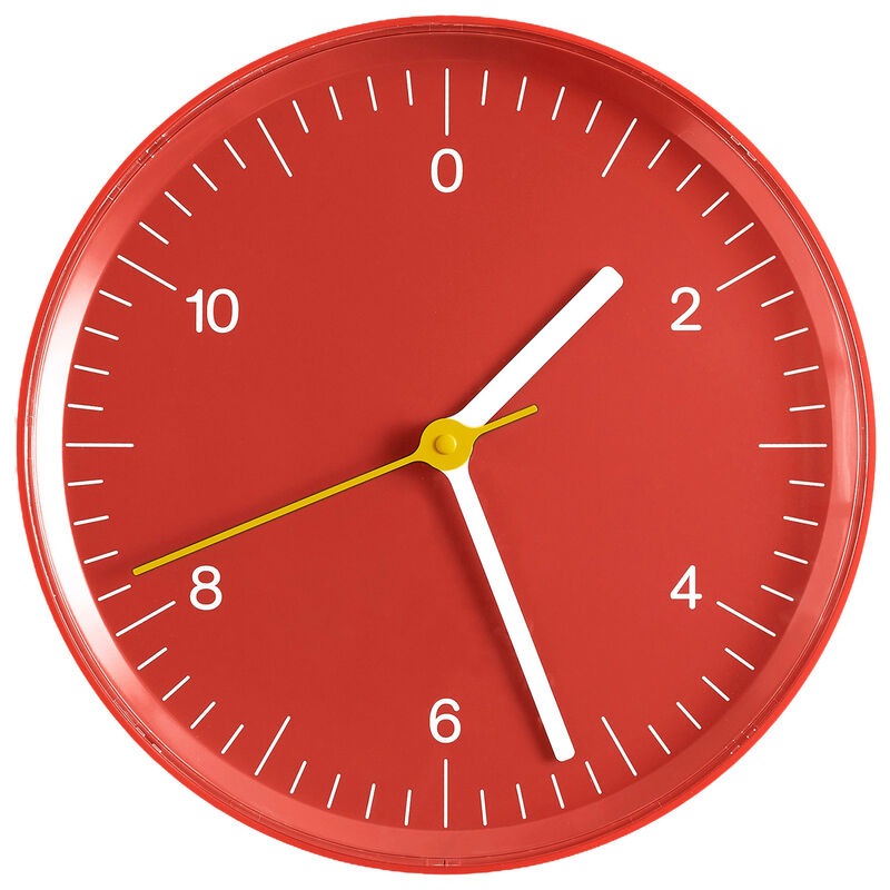 Wall Clock väggklocka, röd