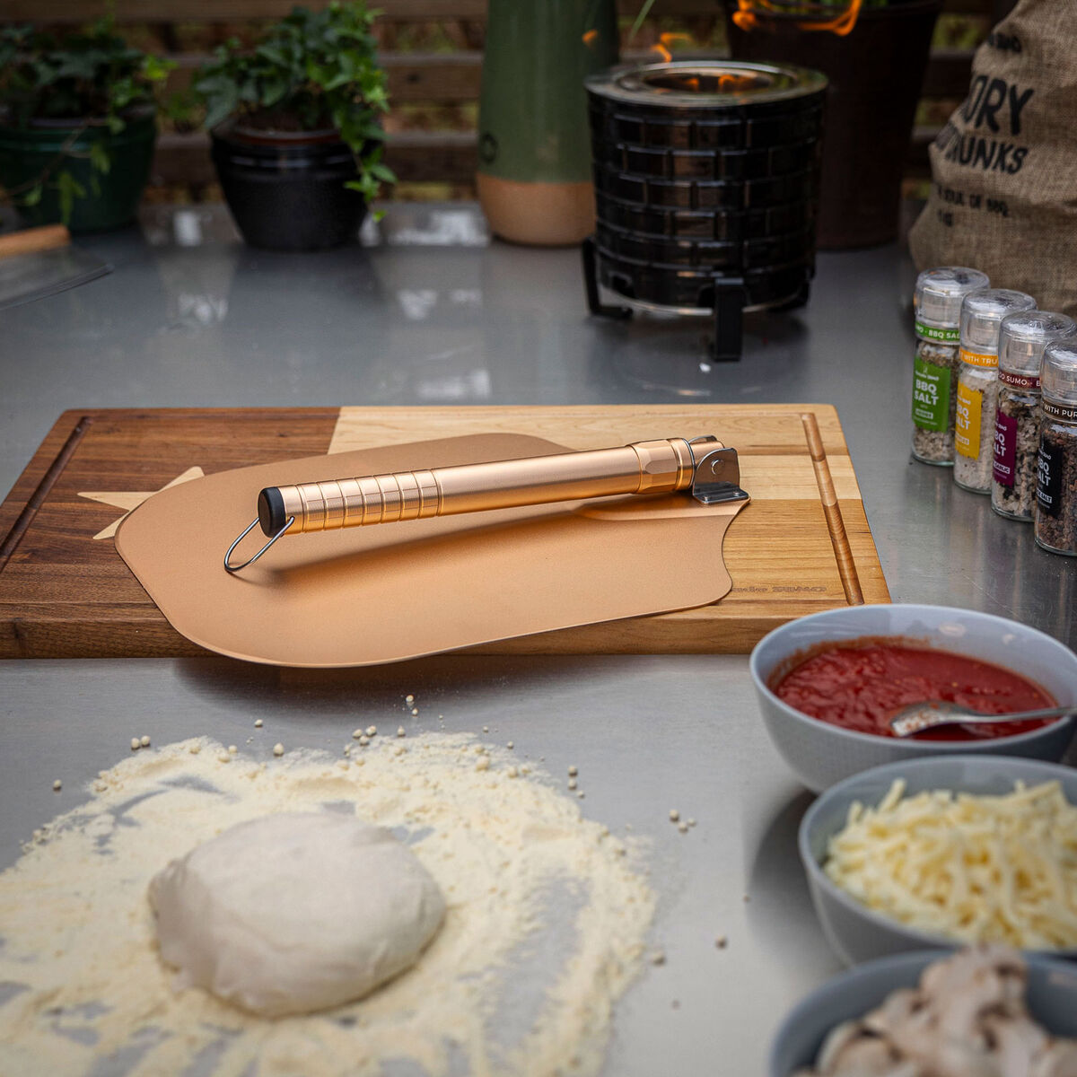 Pizzaspade, gull/aluminium