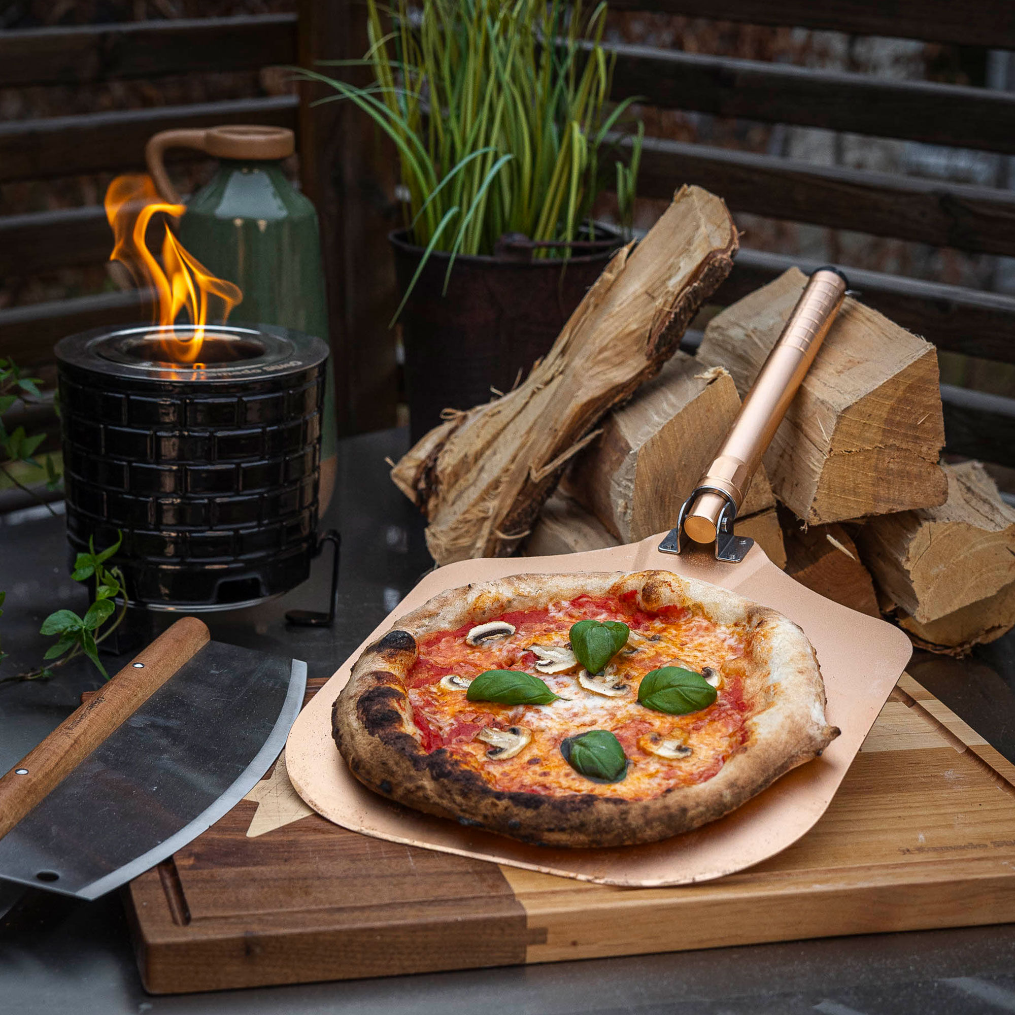 Pizzaspade, gull/aluminium