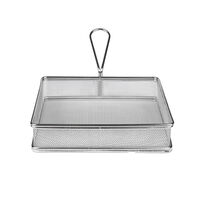 Grillkurv 20 × 20 cm, rustfrit stål