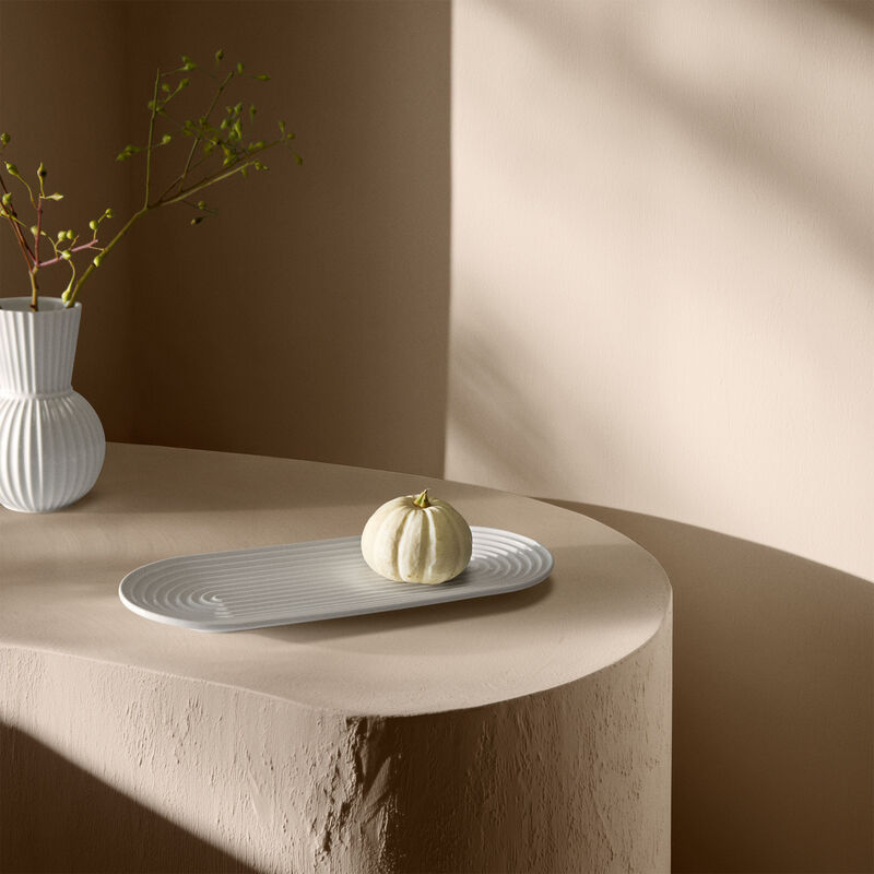 Tura serveringsfat 34 × 14,5 cm, vit