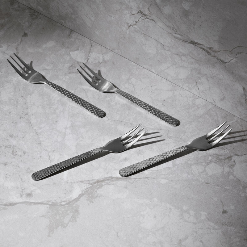 Rhombe tårtgaffel 4 st, stål