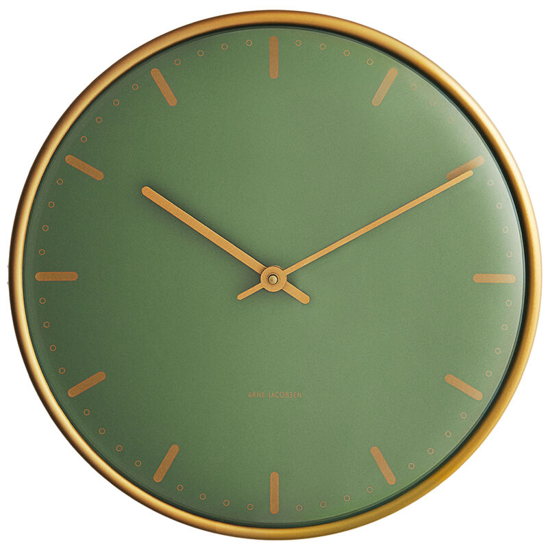 City Hall väggklocka 29 cm, grön