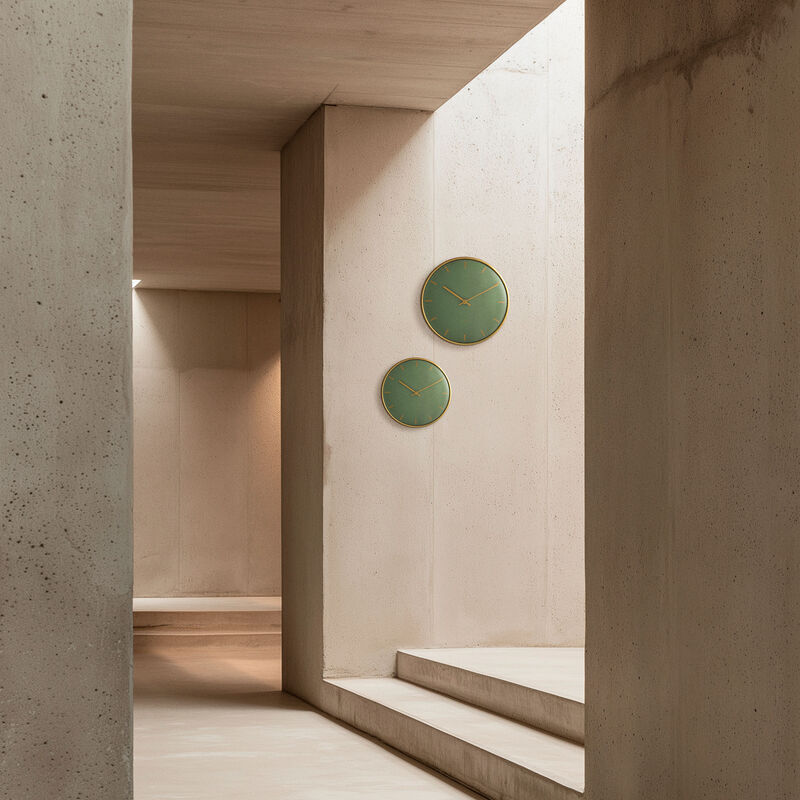 City Hall väggklocka 29 cm, grön